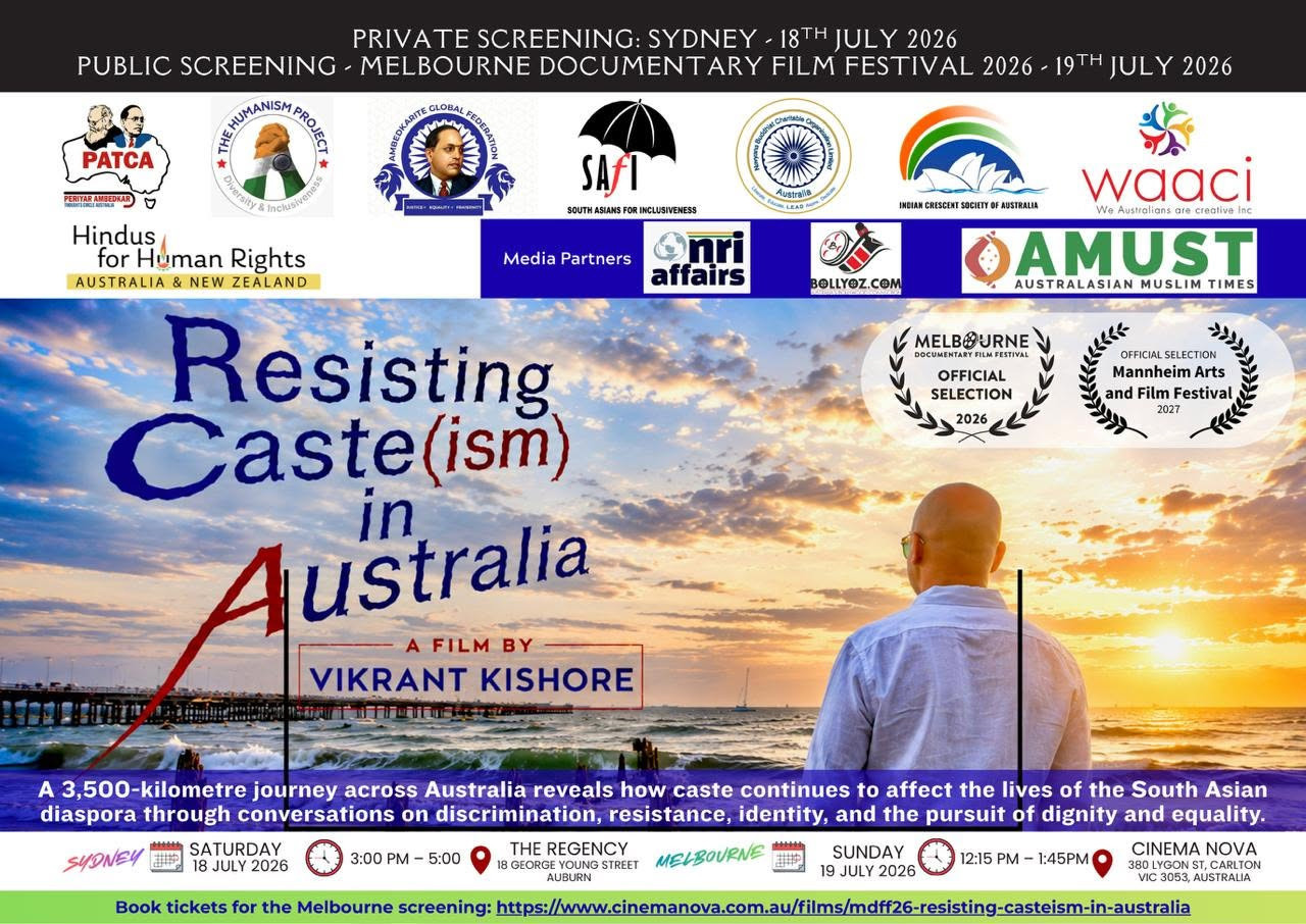 ICSOA supports the film of Vikrant Kishore, “ Resisting casteism in Australia”